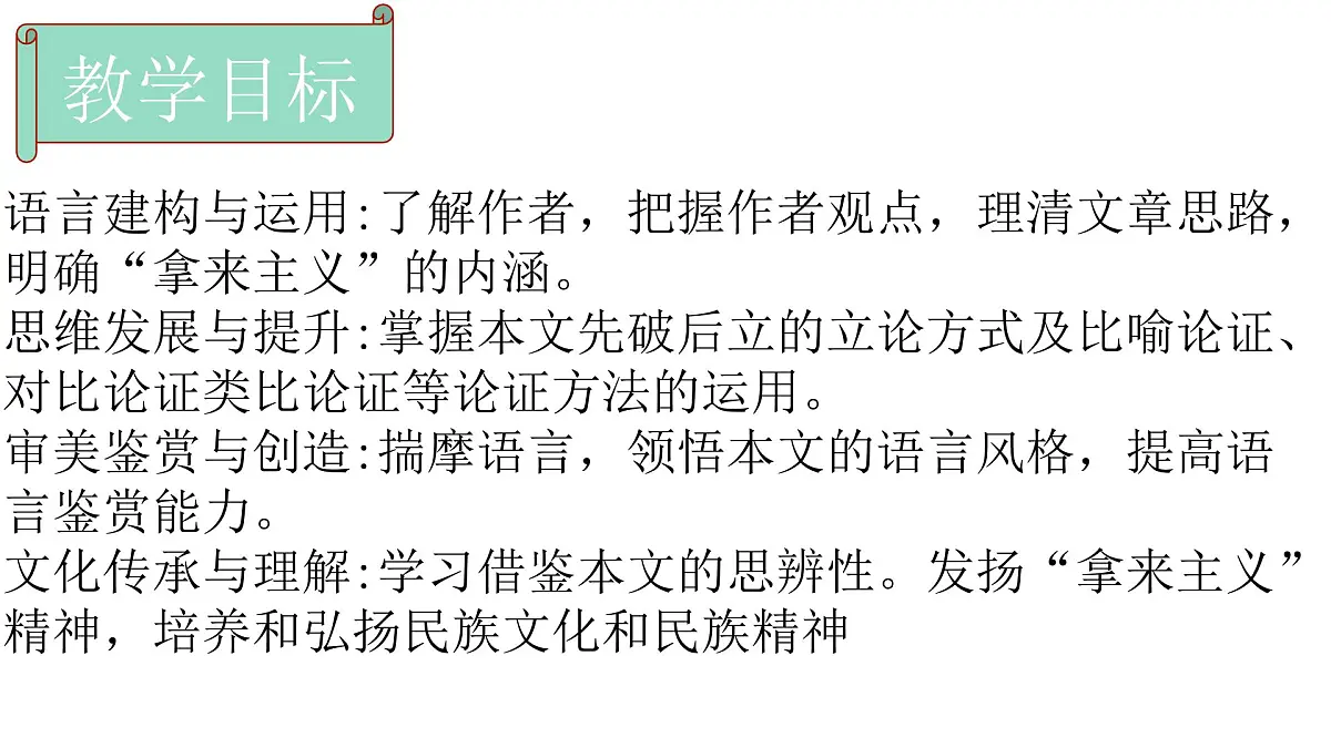 人教统编版高中语文必修上册12《拿来主义》1课件第2页
