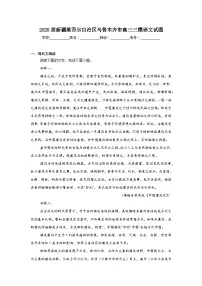 2025届新疆维吾尔自治区乌鲁木齐市高三三模语文试题（附答案解析）