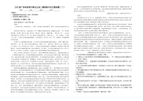 2025届广东省深圳市南山区高三模拟练习语文测试题（二）（有答案 有解析）