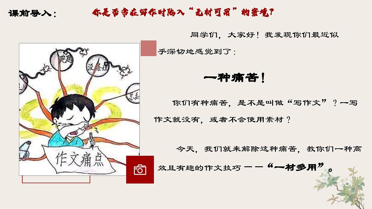 高考语文专题复习课件:议论文一材多用写作指导第1页