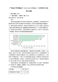 广西南宁市普通高中2024-2025学年高一下学期期中考试语文试题（解析版）