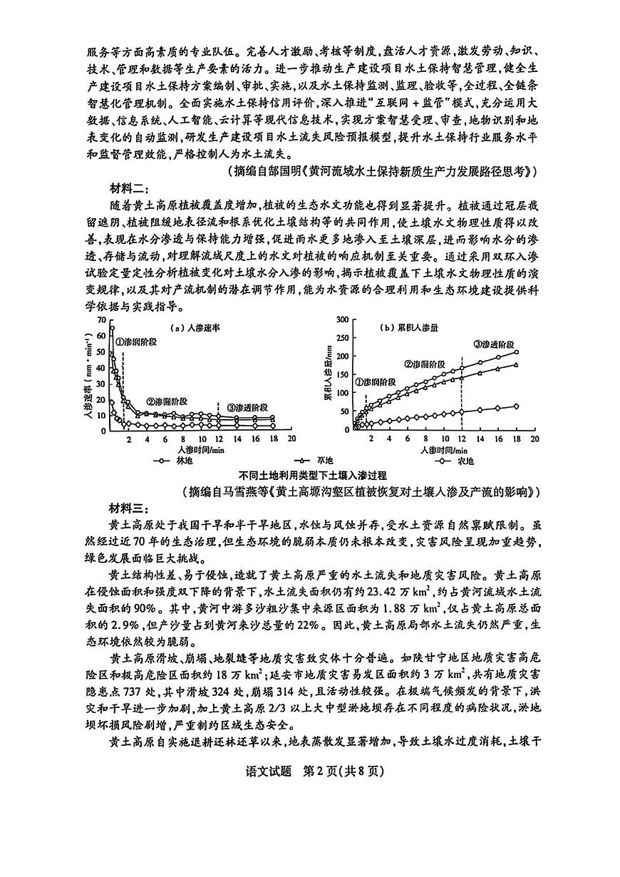 天一小高考2025届高三下学期4月第四次联考-语文试题无答案第2页