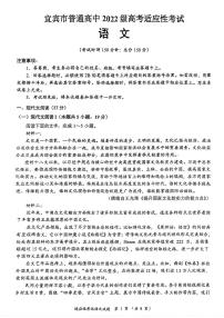 四川省宜宾市2025届高三下学期4月高考适应性考试语文试题(PDF版附答案)