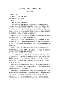 陕西省咸阳市2025届高三二模语文试题（解析版）