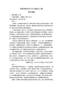 陕西省西安市2025届高三二模语文试题（解析版）