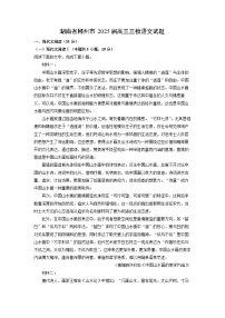 湖南省郴州市2025届高三三模语文试卷（解析版）