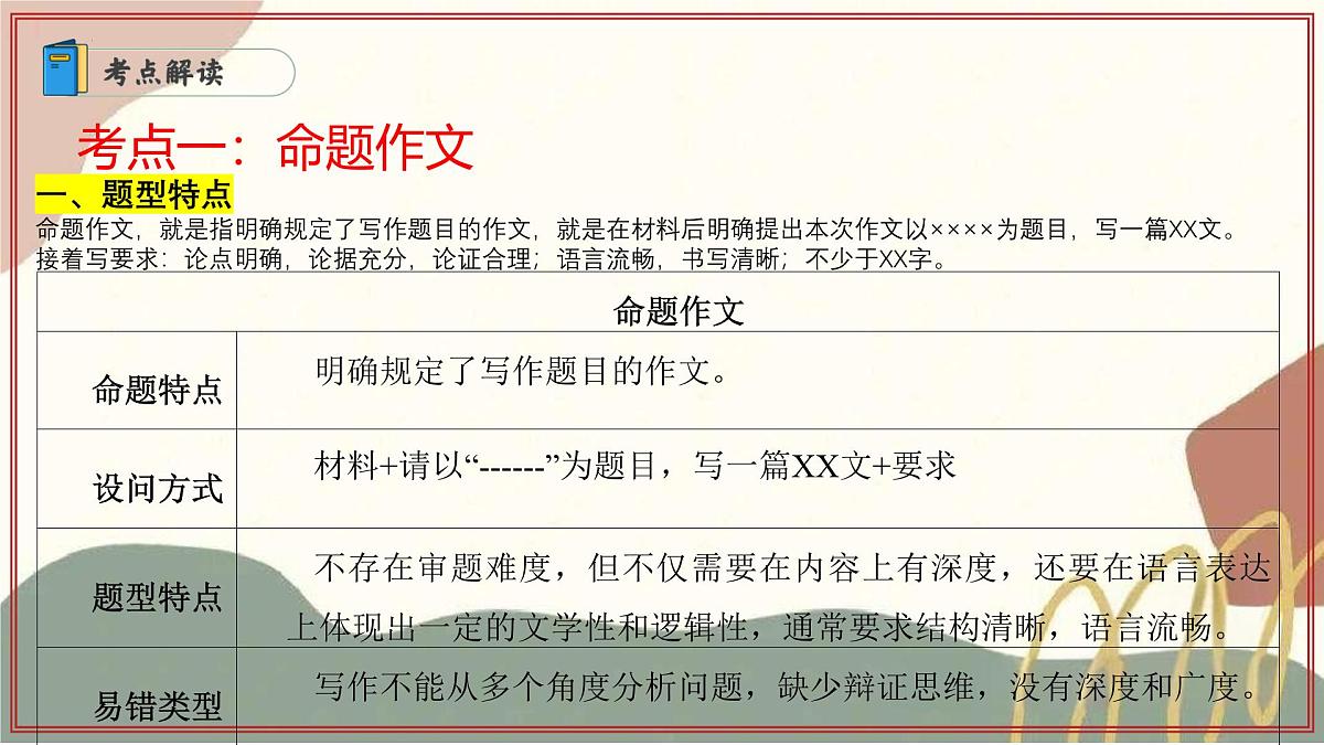 专题06:作文 2025学年高二语文下学期期末考点大串讲(统编版选择性必修下册)课件第3页