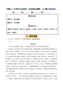 2023-2024学年第二学期统编版福建高二分类汇编练习—专题05文学类文本阅读