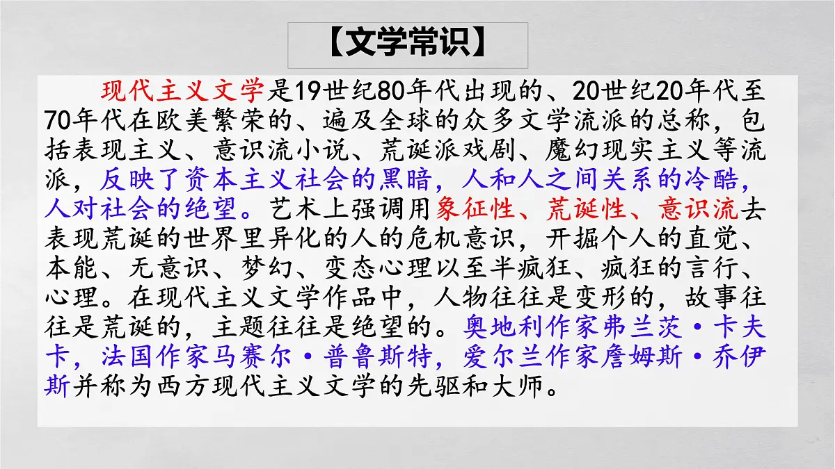 高中语文人教统编版必修 下册 第六单元14.2 变形记(节选) 课件第7页