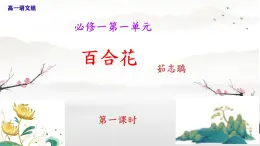 高中語文人教統(tǒng)編版 必修 上冊第一單元3.1 百合花（共三課時） 課件