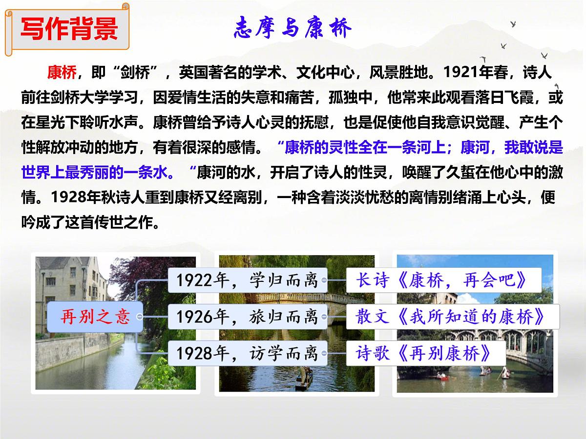 高中语文人教统编版选择性必修 下册第二单元6.2再别康桥 课件第7页