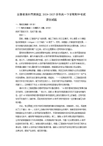 【语文】安徽省池州市贵池区2024-2025学年高一下学期期中考试试题(解析版)