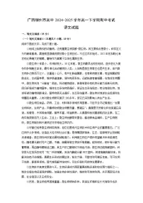 【语文】广西柳州市高中2024-2025学年高一下学期期中考试试题（解析版）