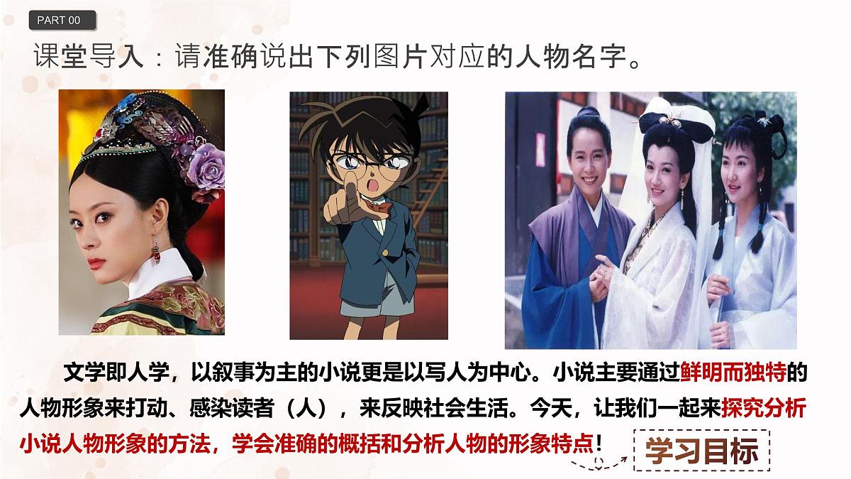 【备战 2026 年】高考语文一轮复习之《分析小说人物形象特点》课件PPT第2页