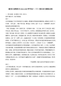 黑龙江省鹤岗市2024-2025学年高二（下）期末语文模拟试卷