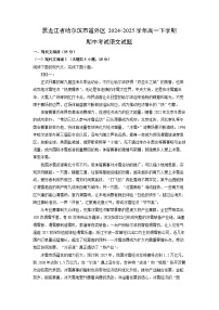 【语文】黑龙江省哈尔滨市道外区2024-2025学年高一下学期期中考试试题（解析版）