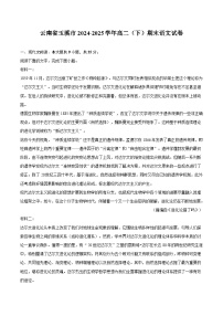 云南省玉溪市2024-2025学年高二（下）期末语文试题（含答案）