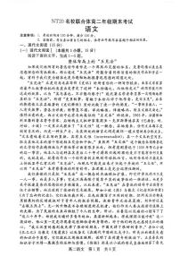 河北省NT20名校联合体2024-2025学年高二下学期期末考试语文试题（PDF版附解析）