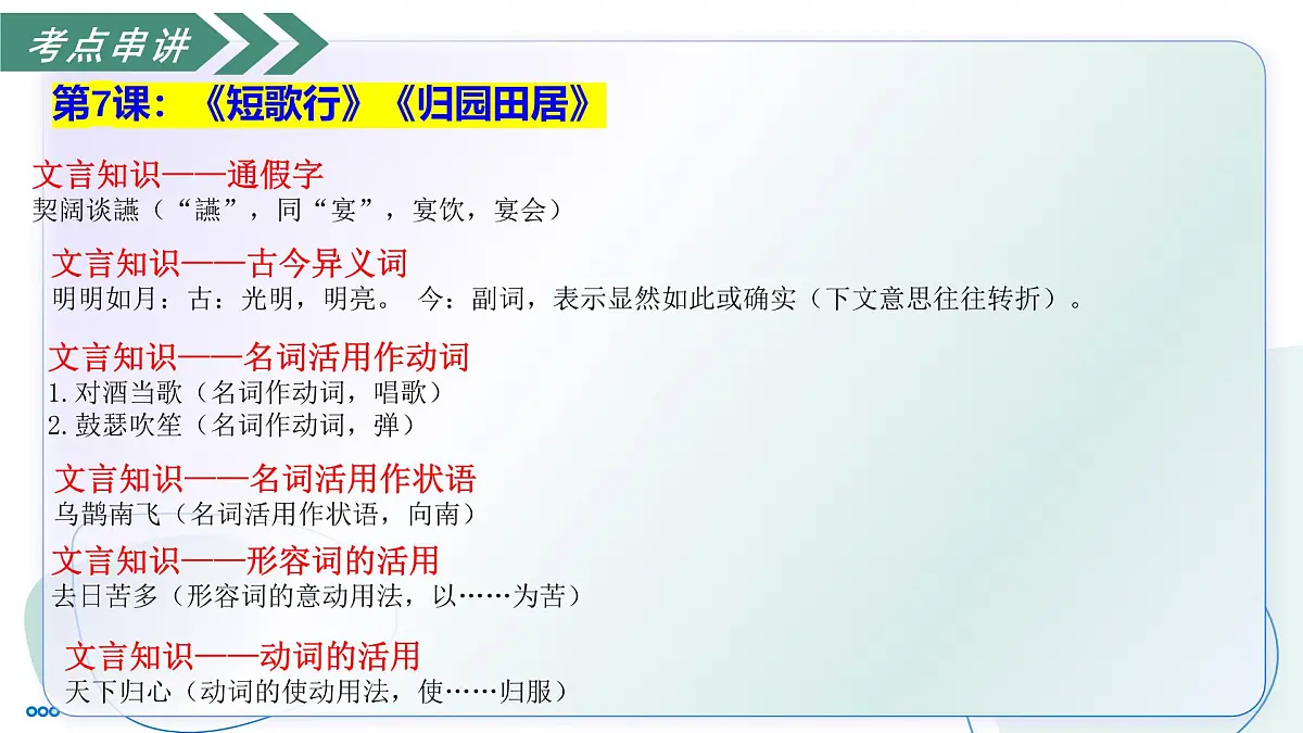 第三单元 生命的诗意(复习课件)-2025-2026学年高中语文必修上册(统编版)第7页
