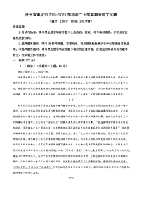贵州省遵义市2024-2025学年高二下学期期末语文试题（解析版）