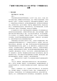广西南宁市部分学校2024-2025学年高一下学期期末语文试题（解析版）