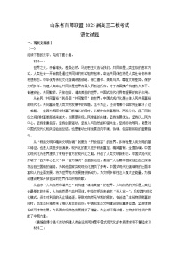 山东省百师联盟2025届高三二模考试语文试卷（解析版）