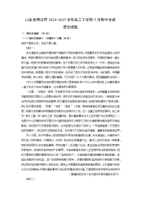 【语文】山东省潍坊市2024-2025学年高二下学期5月期中考试试题（解析版）