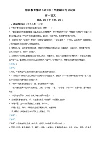 湖南省长沙市雅礼教育集团2024-2025学年高一下学期期末语文试题（含答案）