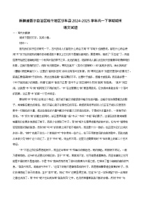 新疆喀什地区莎车县2024-2025学年高一下学期7月期末考试语文试卷