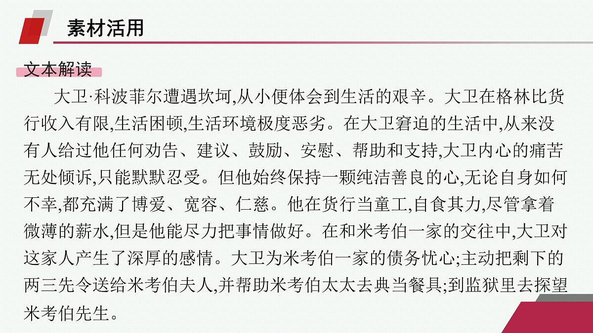 人教统编版高中语文选修上册 8 大卫 科波菲尔(节选)(晨读课件)第2页