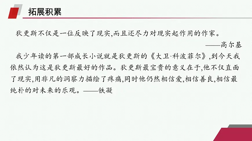 人教统编版高中语文选修上册 8 大卫 科波菲尔(节选)(晨读课件)第6页