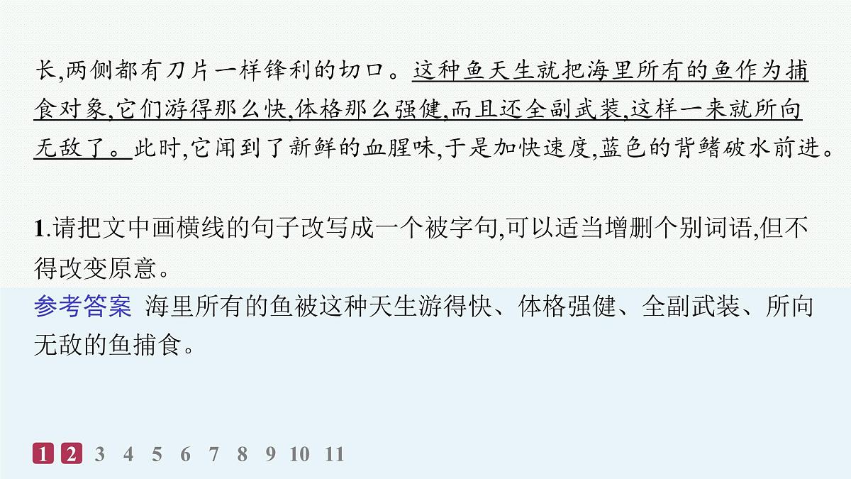 10 老人与海(节选)(分层作业课件)第3页
