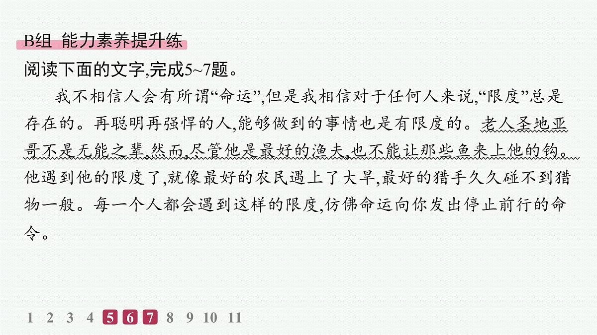 10 老人与海(节选)(分层作业课件)第8页