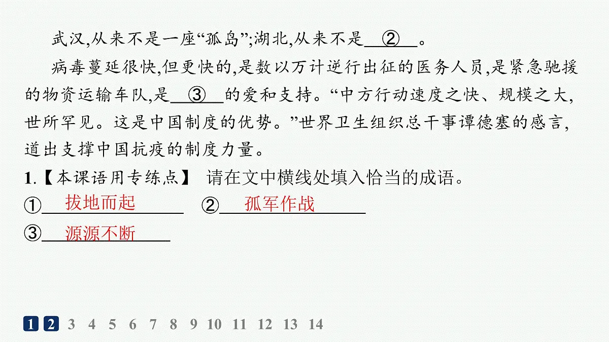 4 在民族复兴的历史丰碑上——2020中国抗疫记(分层作业课件)第3页