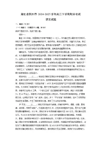 湖北省荆州市2024-2025学年高二下学期期末考试语文试题(解析版)