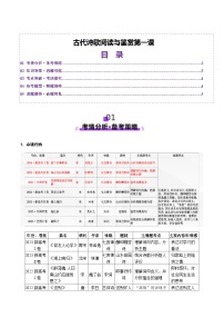 高考第一轮复习语文古代诗歌鉴赏第一课(讲义)(学生版+教师版)