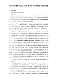 贵州省六盘水市2024-2025学年高二下学期期末语文试题（含答案）