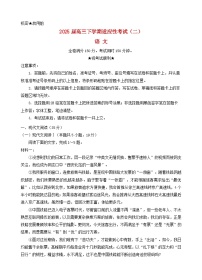 湖北省黄石市2025届高三语文下学期适应性考试二含解析