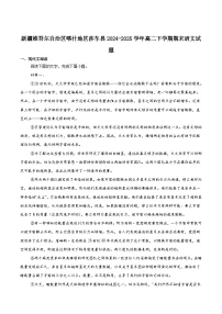 新疆喀什地区莎车县2024-2025学年高二下学期7月期末考试语文试卷（含答案）含答案解析