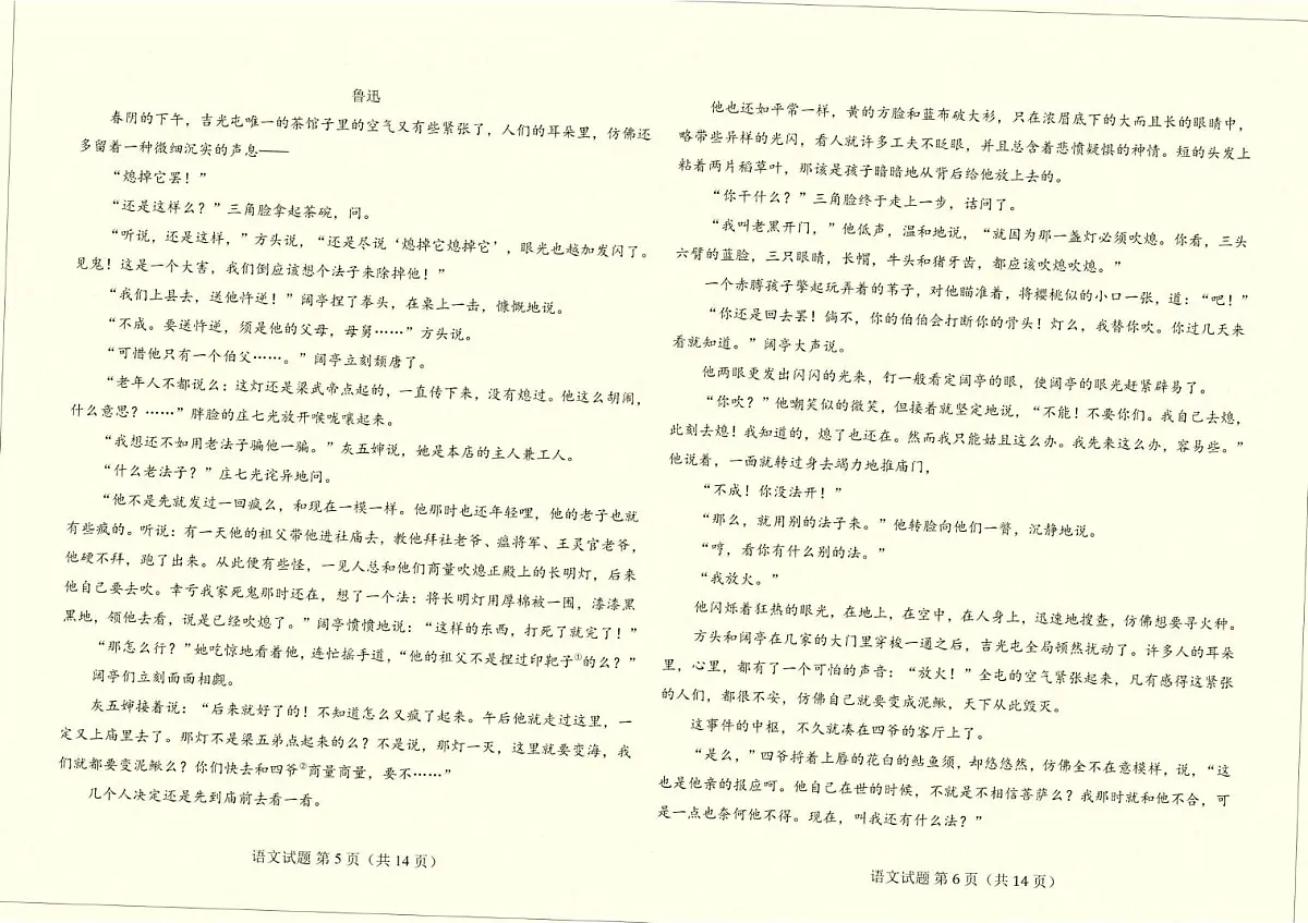 云南省临沧市临沧地区中学2026届高三上学期高考适应性月考卷(一)语文试题(含答案)第3页