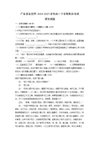 广东省东莞市2024-2025学年高一下学期期末考试语文试题（解析版）