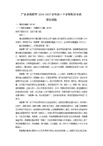广东省揭阳市2024-2025学年高一下学期期末考试语文试题（解析版）