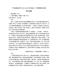 广东省梅州市2024-2025学年高一下学期期末考试语文试题（解析版）