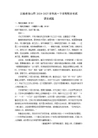 云南省保山市2024-2025学年高一下学期期末考试语文试题（解析版）