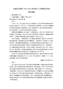 云南省玉溪市2024-2025学年高二下学期期末考试语文试题（解析版）