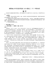 四川省绵阳南山中学实验学校2024-2025学年高二下学期5月期中语文试卷（含答案）