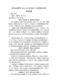 四川省德阳市2024-2025学年高一下学期期末考试语文试卷（解析版）