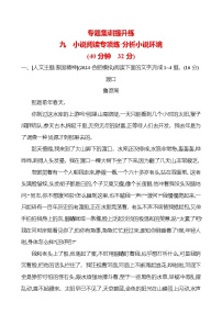 高考语文讲义专题二 九 小说阅读专项练•分析小说环境