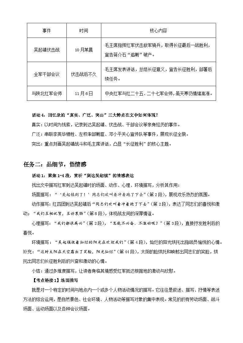 2-1《长征胜利万岁》:读长征故事,写精神传承(读写融合教学设计)-2025-2026学年高二语文选择性必修上册同步备课系列(统编版2019)第3页