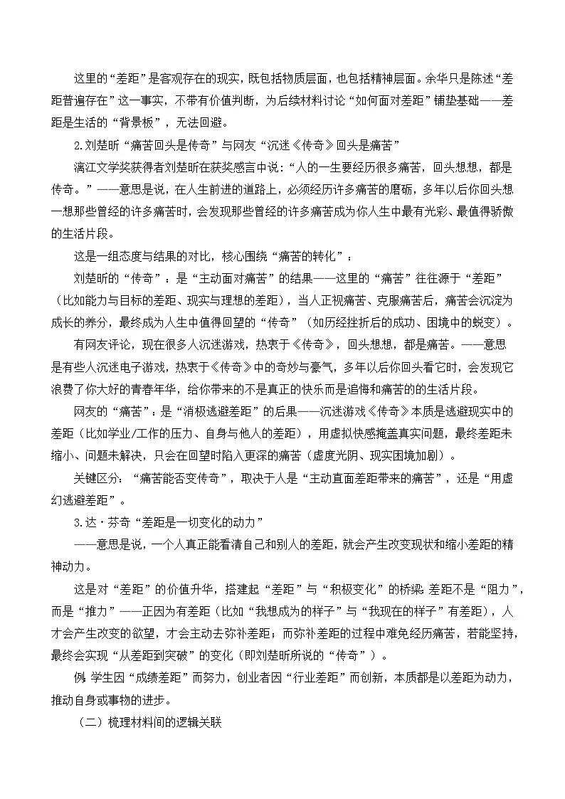二元思辨:差距与转化-试题 素材 事例 范文-2026年高考语文二元思辨作文写作全面指导讲练(全国通用)第3页